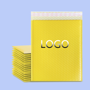 Sac à bulles en film extrudé jaune 35x43+5CM, épais, écologique, biodégradable, pour cosmétiques, bijoux, CD, enveloppe personnalisée avec logo - Product Image 1