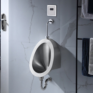 <span class=keywords><strong>Urinoir</strong></span> mural ovale sans eau en acier inoxydable SUS304 populaire pour hommes, toilettes à capteur - Product Image 4