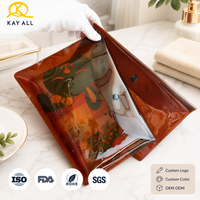 Pochettes pour documents en plastique transparent marron A6 A5 A7, étanches, enveloppes pour argent liquide, pochettes économiques