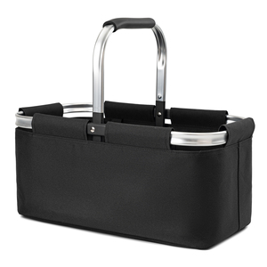 Grand panier de courses pliable portable Sac de pique-nique en plein air avec poignées rembourrées Panier pliable pratique - Product Image 2