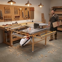 Scie à panneaux coulissante électrique avec élévateur, scie circulaire pour le bois, machine à scier le bois