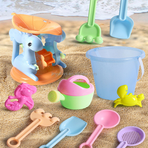 Jouets de plage en plastique pour enfants, ensemble de jouets de plage portables pour creuser dans le <span class=keywords><strong>sable</strong></span> et jouer dans l'<span class=keywords><strong>eau</strong></span>, seau, pelle et sablier - Product Image 1