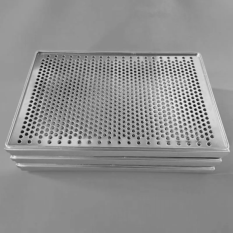 304 / 201 stainless Steel Tray Perforated Food Grade Punching Tray / Baking Tray