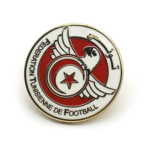 National Golden Eagle Wings Metall Fußballspiel Emaille Pin Abzeichen Fußball