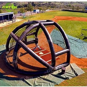 Cage de golf <span class=keywords><strong>gonflable</strong></span> verte blanche commerciale castello gonfiabile maison de rebond château videur pour bébé jouer hpfburg cage de filet de golf bo - Product Image 6