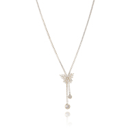 Collier Papillon Texturé Créatif pour Femme, Bijou Rétro Papillon de Dessin Animé, Collier de Mariage Tendance