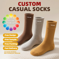 Chaussettes mi-mollet décontractées pour hommes, en coton pur 10A, antibactériennes, respirantes, antidérapantes, thermiques et durables, collection printemps, vente en gros