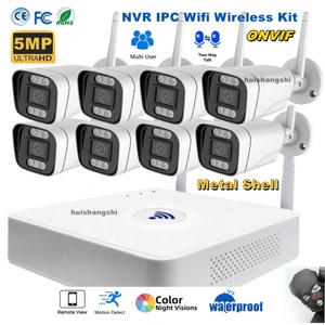 Système de surveillance CCTV extérieur sans fil WiFi 8 canaux NVR en métal avec caméras de sécurité IP - Product Image 1