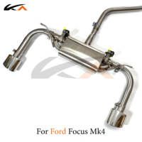 Système d'échappement KA Tuning pour Ford Focus MK4 1.5T en acier inoxydable avec silencieux et valve