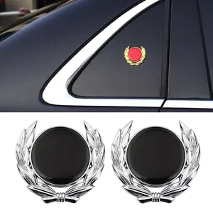 Fabbrica Logo personalizzato all'ingrosso emblema Auto 3D Logo distintivo Auto lettera cromata in metallo Sticker Auto