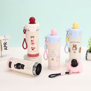 High-appearance New Summer Stainless Steel Tumbler For Women 316 Floating Ball Insulated <b>Straw</b> Bottle For Outdoor Party Ice Cold - Product Image 3