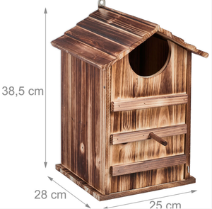 Casa della fauna selvatica appesa in legno scatola di nidificazione per uccelli al di fuori del cedro scatola di nidificazione del gufo grande fienile - Product Image 6
