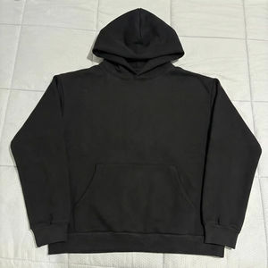 Sudadera con Capucha de Forro Polar Grueso para Hombre, Estilo Hip Hop Urbano, Color Liso, Hombros Caídos, Corte Holgado, OEM/ODM - Product Image 1