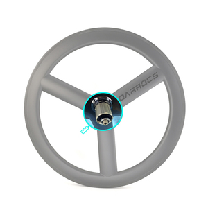 Pneu tubulaire OEM <span class=keywords><strong>de</strong></span> 23mm <span class=keywords><strong>de</strong></span> large 700C vélo <span class=keywords><strong>de</strong></span> route avant frein en V roues en carbone à 3 rayons 58mm UD frein à disque mat roues arrière en carbone HG - Product Image 6