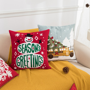 Funda de almohada con bordado de Feliz Navidad, cubierta de cojín de lujo con decoraciones modernas para el hogar, estilo bohemio, 2022 - Product Image 2