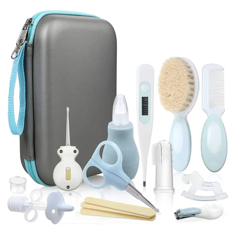 15 Pcs bebé Healthecare Kit con clavo seguridad Clipper cortador de uñas de bebé polaco la nariz de succión limpiador