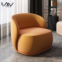 Fauteuil individuel moderne nordique en velours, confortable, couleur macaron, design, pour hôtel, salon, mobilier de détente