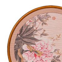 Peinture murale ronde en bambou tissé à la main, style Art Déco, avec plusieurs options de cadres, pour la décoration de la maison, cadeau