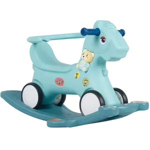 多功能塑料高品质婴儿独角兽摇马椅3位1儿童助行器儿童骑在摇马上