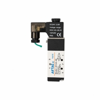 Vanne pneumatique à solénoïde 5 ports en alliage d'aluminium Bofuxin 4V110-06-B 12V/24V/110V/220V, réponse rapide, faible consommation d'énergie