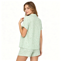 Nouvelle Tendance Ensemble de Pyjamas pour Femmes Doux et Respirant, Motif Floral, Coton Classique, Fabrication OEM ODM, Vente en Gros, Personnalisation