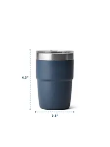 Herbruikbare 4Oz 8Oz Kleine Capaciteit Roestvrijstalen Koffie Water Tuimelaar Dubbele Wand Keramische Mok