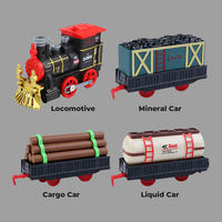2023 regalo de Navidad niños Navidad Retro Steam Puzzle montaje sonido luz Spray pista eléctrica coche juguete Mesa tren de juguete conjunto