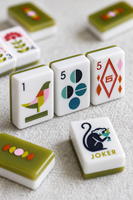 Ensemble de Mahjong Américain de Luxe Personnalisé en Gros, Tuiles en Acrylique Esthétique Moderne avec Boîte de Rangement pour Cadeaux