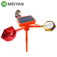 Répulsif Solaire Rotatif Anti-Oiseaux Robuste à Pince en U, Réfléchissant Clignotant à 360°, Dissuasion Anti-Nuisibles pour Utilisation Multi-Scènes