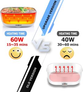 กล่องข้าวไฟฟ้าพกพา 2-in-1 ทำจากพลาสติก พร้อมภาชนะสแตนเลส 304 แบบถอดได้ ความจุ 1-3 ลิตร สำหรับใช้ในครัว - Product Image 2