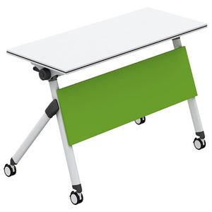 Mesa de Conferencia Metálica Convertible Moderna y Contemporánea para Oficina, Escuela, Aula, Taller, Escritorio de Estudio Plegable con Ruedas para Reuniones - Product Image 3