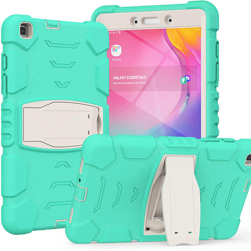 Новый дизайн, цветной Мягкий силиконовый чехол с защитой от падения для планшета Samsung Tab A 8,0, T290, T295, прочный складной чехол с подставкой для детей