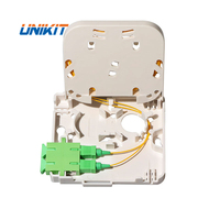 Mini boîte à bornes intérieure en ABS, 1 Port, 2 Ports, FTTH, Fiber à 2 cœurs, prise murale, sorties de terminaison optique, plaque frontale en Fiber optique