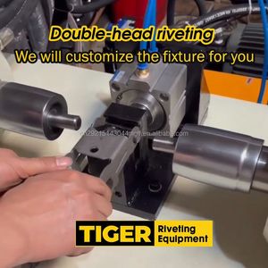 เครื่องรีเวทแบบออร์บิทัลสองหัวแนวนอน TIGER 8-80kn 1-20 มม. ระบบไฮดรอลิก/นิวเมติก สำหรับรีเวทแบบตันและบานพับ - Product Image 5