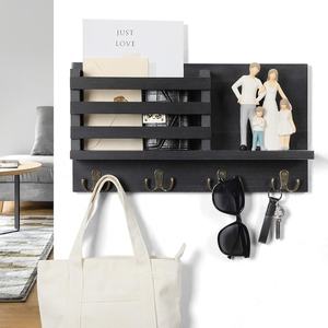 Porte-clés et courrier de style ferme pour organisateur de porte-clés en bois mural pour sacs de décoration accessoires tenture murale boîte à clés en bois - Product Image 2