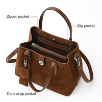 Tas Selempang Wanita Kulit Asli Desain Khusus, Bentuk Bucket, Anti Air, Resleting, Kualitas Tinggi, Kapasitas 3L+