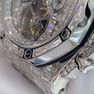 Bracelet de montre personnalisé CNC en or 9K-18K PP/RLX 22mm-Accessoires de montre de luxe incrustés de diamants cultivés en laboratoire - Product Image 3