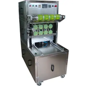 Vacuum Sealing Packaging Machine Vertical Lunch Food Tray Snack Meat Chicken Container Heat Sealer With Flushing Gas Filling