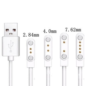 Conector magnético de longitud personalizada, Cable de carga, 4 <span class=keywords><strong>pines</strong></span>, Pogo Pin, 7,62mm, reloj inteligente, exprimidor para niños, cobre puro duradero con chaqueta de PVC - Product Image 2