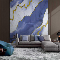 Panneaux en marbre blanc doré, panneaux en marbre de luxe modernes pour la cuisine et la salle de bain, revêtement mural