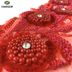 Tùy Chỉnh Thêu Ren Trims Bện Sequined Ngọc Trai Đính Cườm Cắt Tỉa Cho May Váy Cô Dâu Trang Trí Nội Thất - Product Image 3