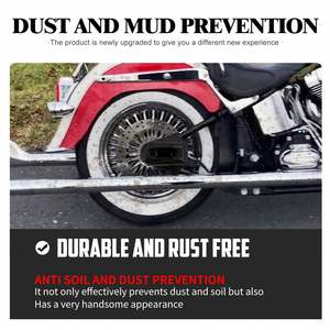 Couvertures d'essieu arrière de bras oscillant renforcées chromées anti-poussière pour les modèles Softail Cross Bones Deluxe 08-17 - Product Image 4