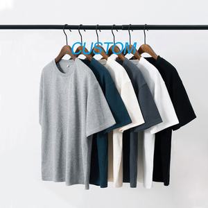 T-shirt en tissu gaufré de haute qualité Cool Touch Feel T-shirt en coton blanc uni Vêtements personnalisés Marque T-shirt pour hommes - Product Image 1