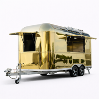 Nouvelle remorque alimentaire en acier inoxydable, camion de restauration rapide populaire, fourgon de restauration rapide, chariot à café et hot-dogs, boutique de pizzas, cuisine complète, garantie 1 an