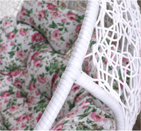 Chaise à bascule en rotin et osier pour l'extérieur, cadre métallique, hamac de jardin, balançoire en corde