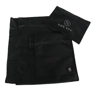 Черный сетчатый мешок для грязного нижнего белья с логотипом на заказ, коммерческие мешки для белья для домашних животных
