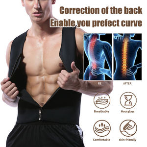 Langqin Men Neoprene Sweat Sauna Bodysuit Waist Trainer Slimming Shapewear Corset Underwear <b>Belly</b> Control Gym Fat Burn Tank Top - Product Image 5