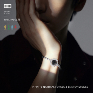 Colgante de cinco elementos de Plata de Ley 925, pulsera de cristal de Halloween a la moda con abalorios de piedra lunar, joyería Feng Shui - Product Image 6