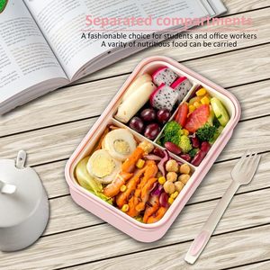 Lonchera Portátil de PP de 1000 ml, Recipiente para Alimentos, Taza para Sopa y Almuerzo de Paja de Trigo con Tapa de Plástico, Taza para Beber de Grado Alimenticio con Cuchara - Product Image 5