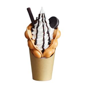Faux Food Display Crème glacée <span class=keywords><strong>Original</strong></span> Bubble Gaufre Oeuf Hong Kong Simulé Sauce au chocolat Oreo Belge Gaufre Wrap Pocky Noir - Product Image 2
